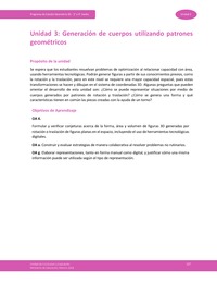 Unidad 3: Generación de cuerpos utilizando patrones geométricos Unidad 3: Generación de cuerpos utilizando patrones geométricos