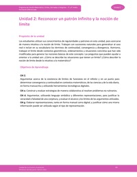 Unidad 2: Reconociendo un patrón infinito y la noción de límite Unidad 2: Reconociendo un patrón infinito y la noción de límite