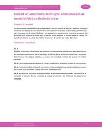Unidad 4: Comprendiendo la Integral como proceso de reversibilidad y cálculo de áreas Unidad 4: Comprendiendo la Integral como proceso de reversibilidad y cálculo de áreas