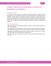 Unidad 3: Ayuda de la computadora en problemas geométricos y estadísticos Unidad 3: Ayuda de la computadora en problemas geométricos y estadísticos