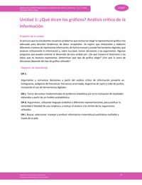 Unidad 1: ¿Qué dicen los gráficos? Análisis crítico de la información Unidad 1: ¿Qué dicen los gráficos? Análisis crítico de la información