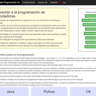 Tutoriales programación Ya Tutoriales programación Ya