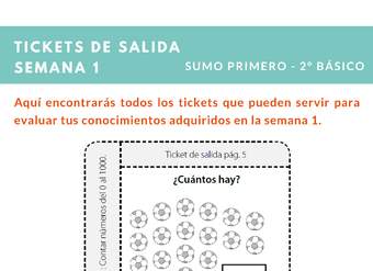 Ticket de salida Matemática 2º básico Unidad 1 Semana 1 Ticket de salida Matemática 2º básico Unidad 1 Semana 1
