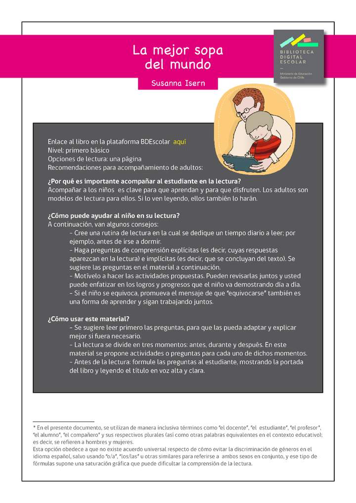 Plan lector 1° básico La mejor sopa del mundo Plan lector 1° básico La mejor sopa del mundo
