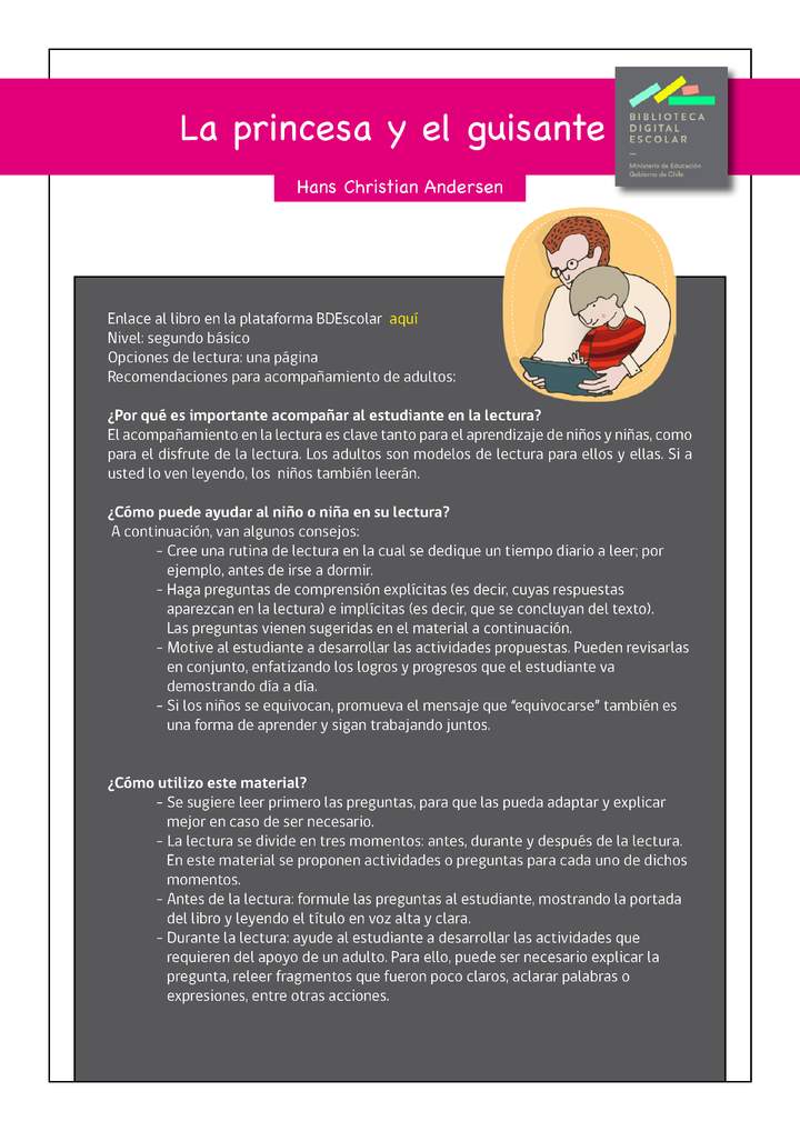 Plan lector 2° básico La princesa y el guisante Plan lector 2° básico La princesa y el guisante