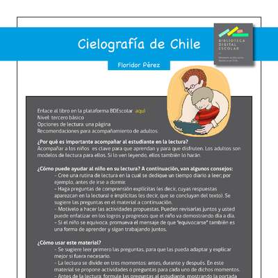 Plan lector 3° básico Cielografía de Chile Plan lector 3° básico Cielografía de Chile
