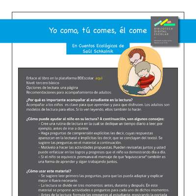 Plan lector 3° básico Yo como, tú comes, él come Plan lector 3° básico Yo como, tú comes, él come