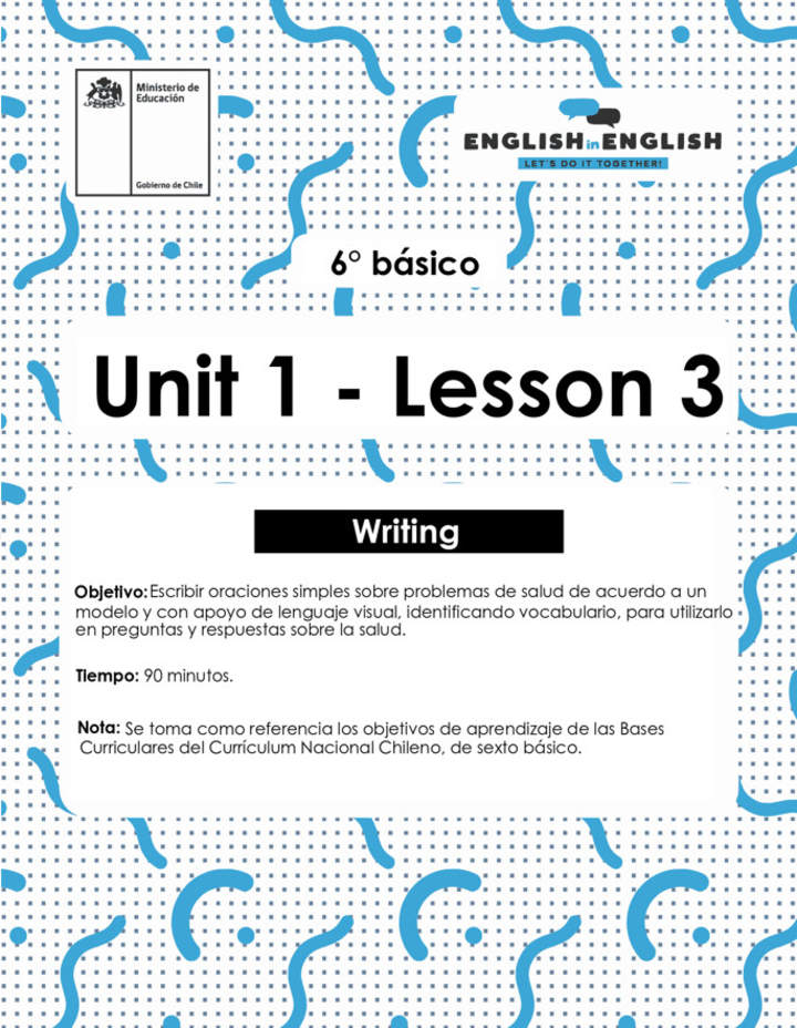 Lesson 3 Inglés 6º básico Lesson 3 Inglés 6º básico