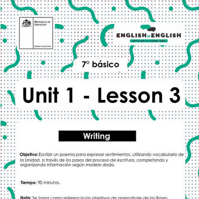 Lesson 3 Inglés 7º básico Lesson 3 Inglés 7º básico