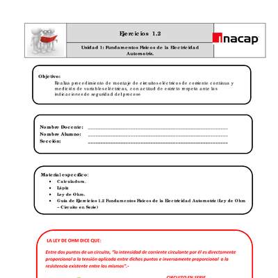 1.2 Ejercicios circuito en serie 1.2 Ejercicios circuito en serie