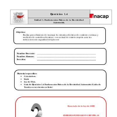 1.4 Ejercicios caída de tensión 1.4 Ejercicios caída de tensión