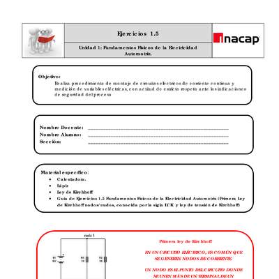 1.5 Ejercicios primera Ley de Kirchhoff 1.5 Ejercicios primera Ley de Kirchhoff
