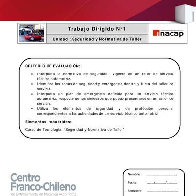 Seguridad y normativa del taller Seguridad y normativa del taller