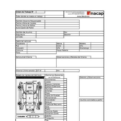 Orden de trabajo Orden de trabajo
