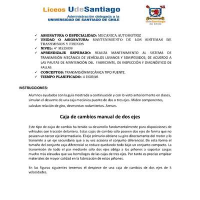 Caja de dos ejes Caja de dos ejes