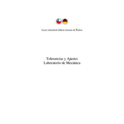 Tolerancia y ajustes Tolerancia y ajustes