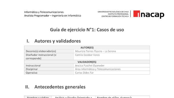 Programación orientada a objetos - 01 TIDS03_U2_GE1 Programación orientada a objetos - 01 TIDS03_U2_GE1