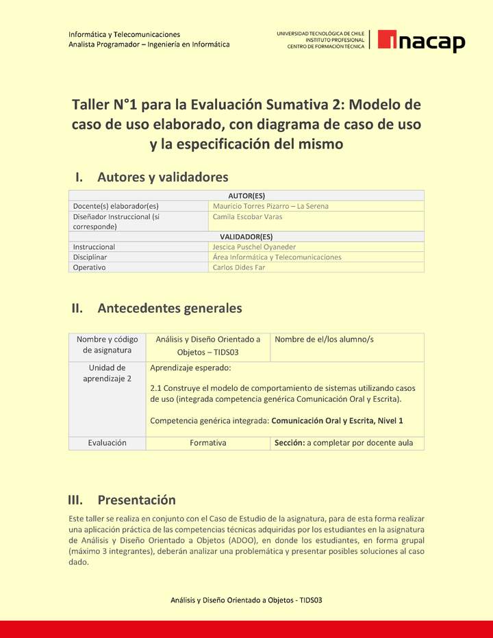 Programación orientada a objetos 04 TIDS03_U2_T1 Programación orientada a objetos 04 TIDS03_U2_T1