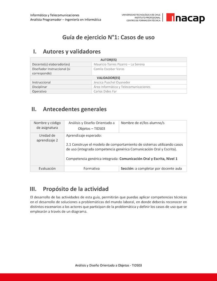 Programación orientada a objetos	02 TIDS03_U2_GE1 Programación orientada a objetos	02 TIDS03_U2_GE1