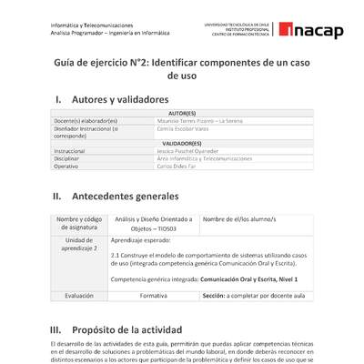 Programación orientada a objetos	04 TIDS03_U2_GE2 Programación orientada a objetos	04 TIDS03_U2_GE2