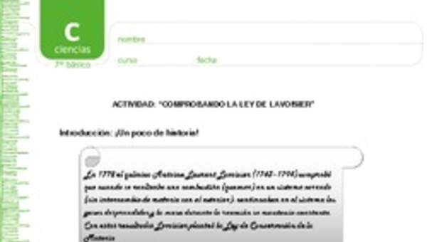 Ley de Lavoisier Ley de Lavoisier