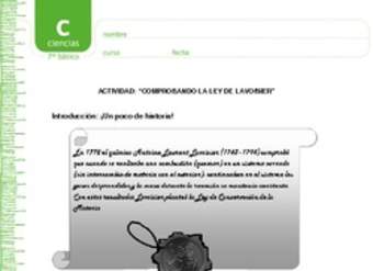 Ley de Lavoisier Ley de Lavoisier