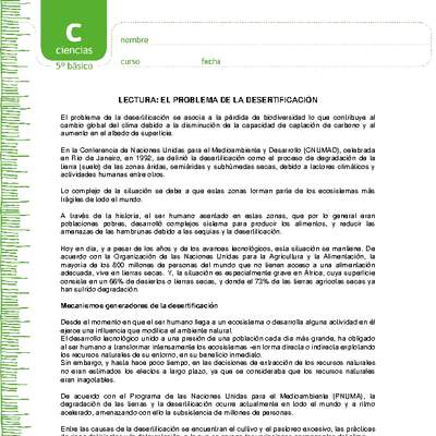 El problema de la desertificación El problema de la desertificación