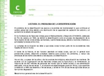 El problema de la desertificación El problema de la desertificación