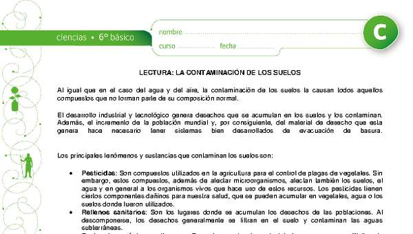 Contaminación de los suelos Contaminación de los suelos