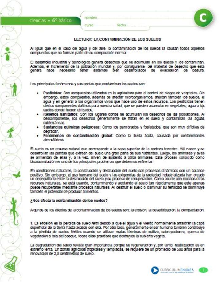Contaminación de los suelos Contaminación de los suelos