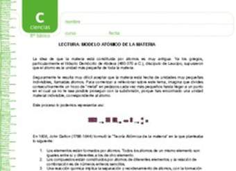 Modelo atómico de la materia Modelo atómico de la materia