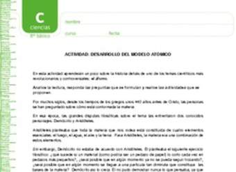 Desarrollo del modelo atómico Desarrollo del modelo atómico