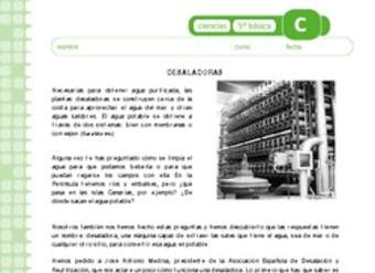 Una manera de obtener agua dulce de salada Una manera de obtener agua dulce de salada