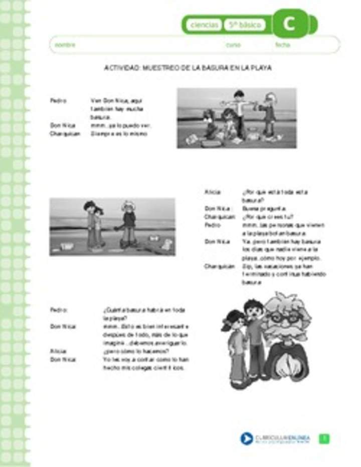 Muestreo de basura en la playa Muestreo de basura en la playa