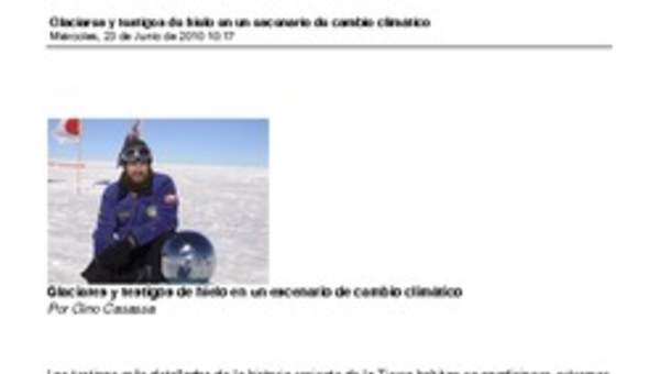 Glaciares y cambio climático Glaciares y cambio climático