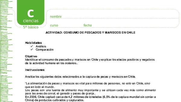 Consumo de pescados y mariscos en chile Consumo de pescados y mariscos en chile