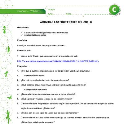 Propiedades del suelo Propiedades del suelo