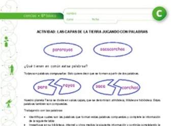 Las capas de la tierra jugando con palabras Las capas de la tierra jugando con palabras