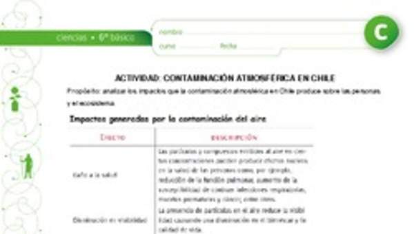 Contaminación atmosférica en Chile Contaminación atmosférica en Chile