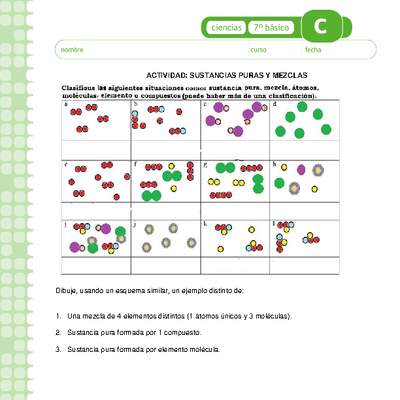 Sustancias puras y mezclas Sustancias puras y mezclas