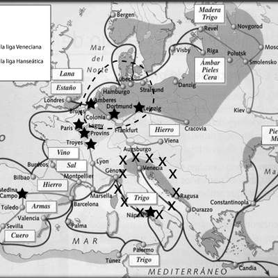 Rutas comerciales baja Edad Media Rutas comerciales baja Edad Media