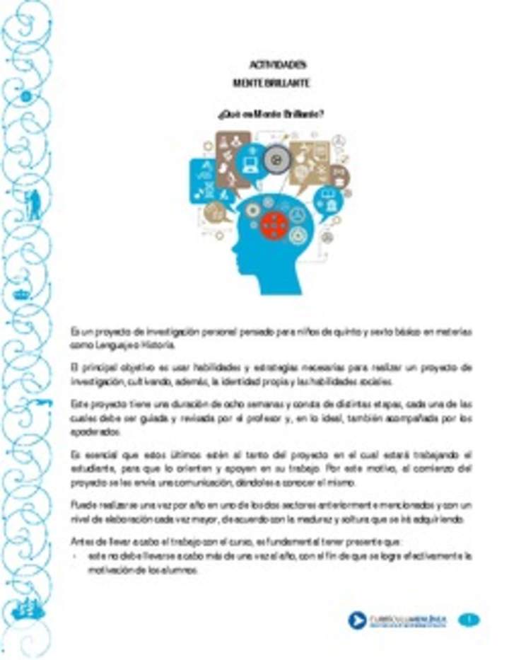 Proyecto Mente Brillante Proyecto Mente Brillante