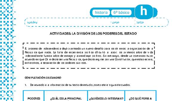 La división de los poderes del Estado La división de los poderes del Estado