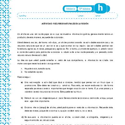 Afiche recursos naturales Afiche recursos naturales