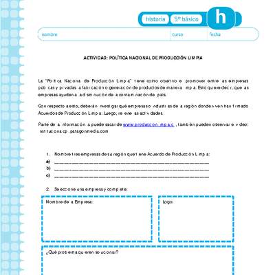 Producción limpia Producción limpia