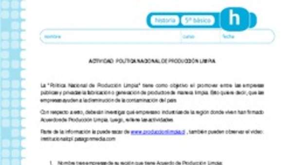 Producción limpia Producción limpia