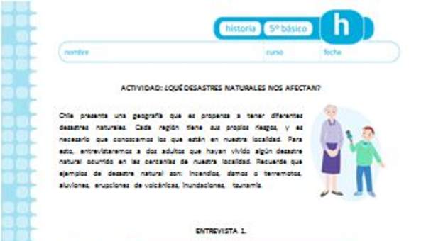 Entrevista desastres naturales Entrevista desastres naturales