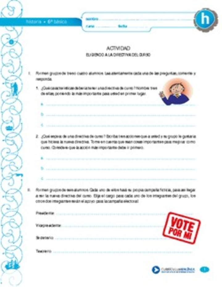 Elección de la directiva Elección de la directiva