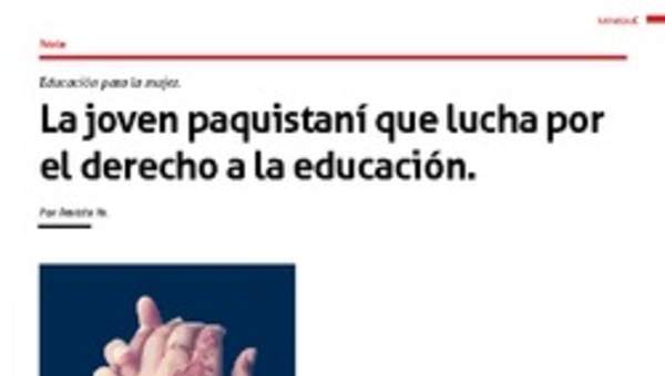 Joven paquistaní que lucha por el derecho a la educación Joven paquistaní que lucha por el derecho a la educación