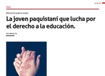Joven paquistaní que lucha por el derecho a la educación Joven paquistaní que lucha por el derecho a la educación